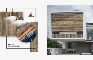 acp sheet wooden finish